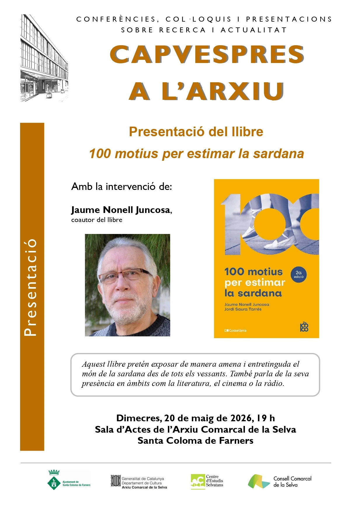 Cartell capvespres a l'arxiu - maig 2026 | © Arxiu comarcal de La Selva