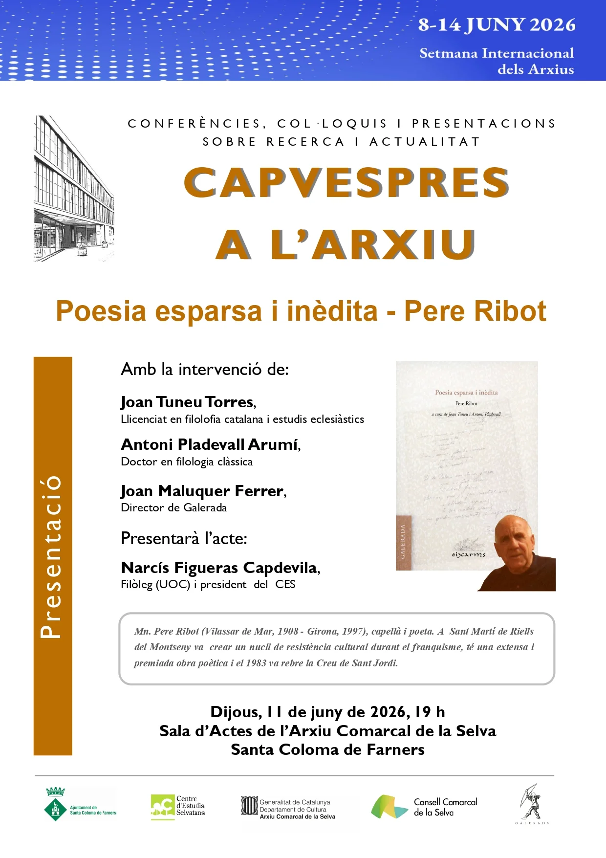 Presentació Poesia Esparsa | © Arxiu comarcal de La Selva