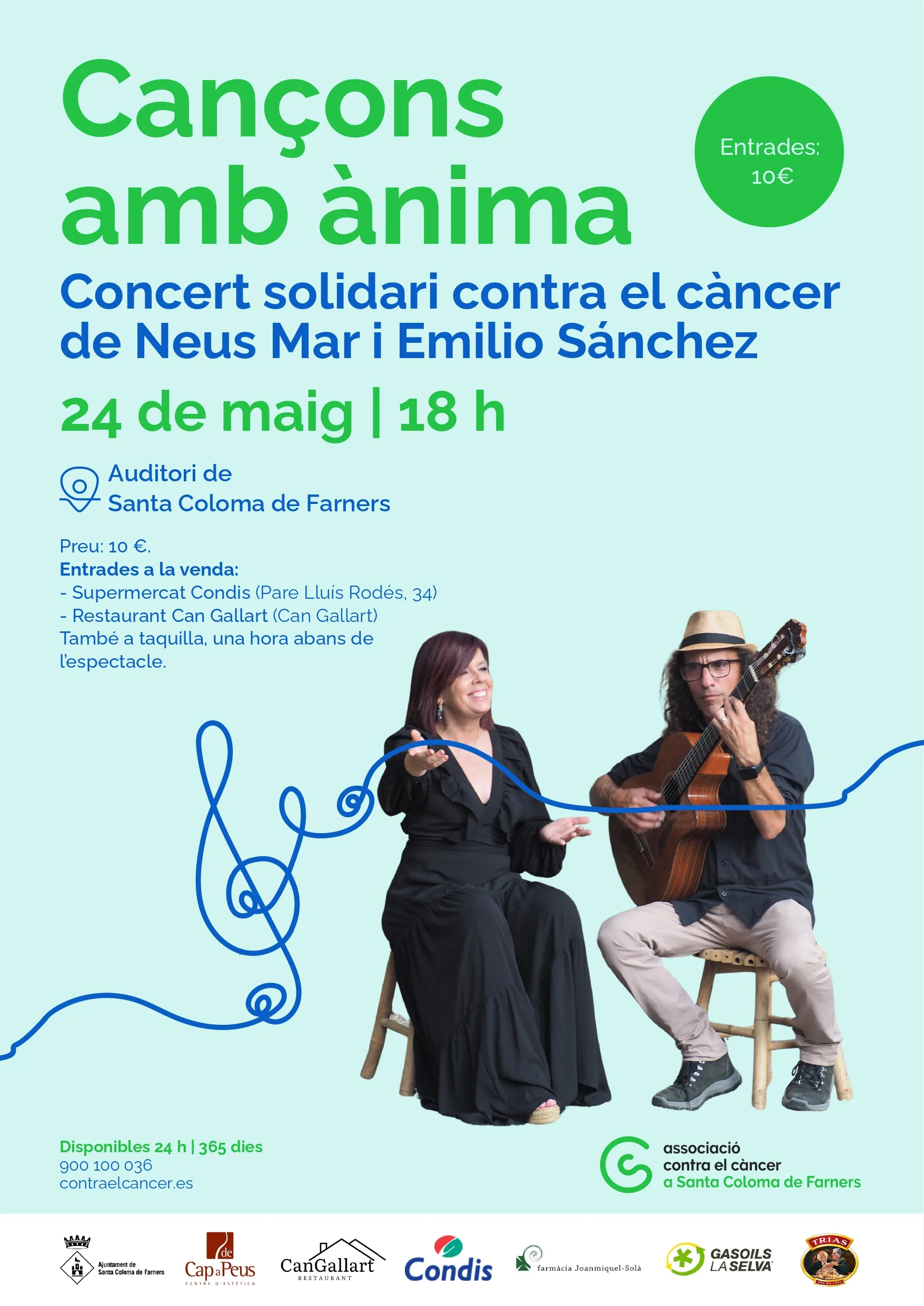 Concert solidari contra el càncer de Neus Mar i Emilio Sánchez