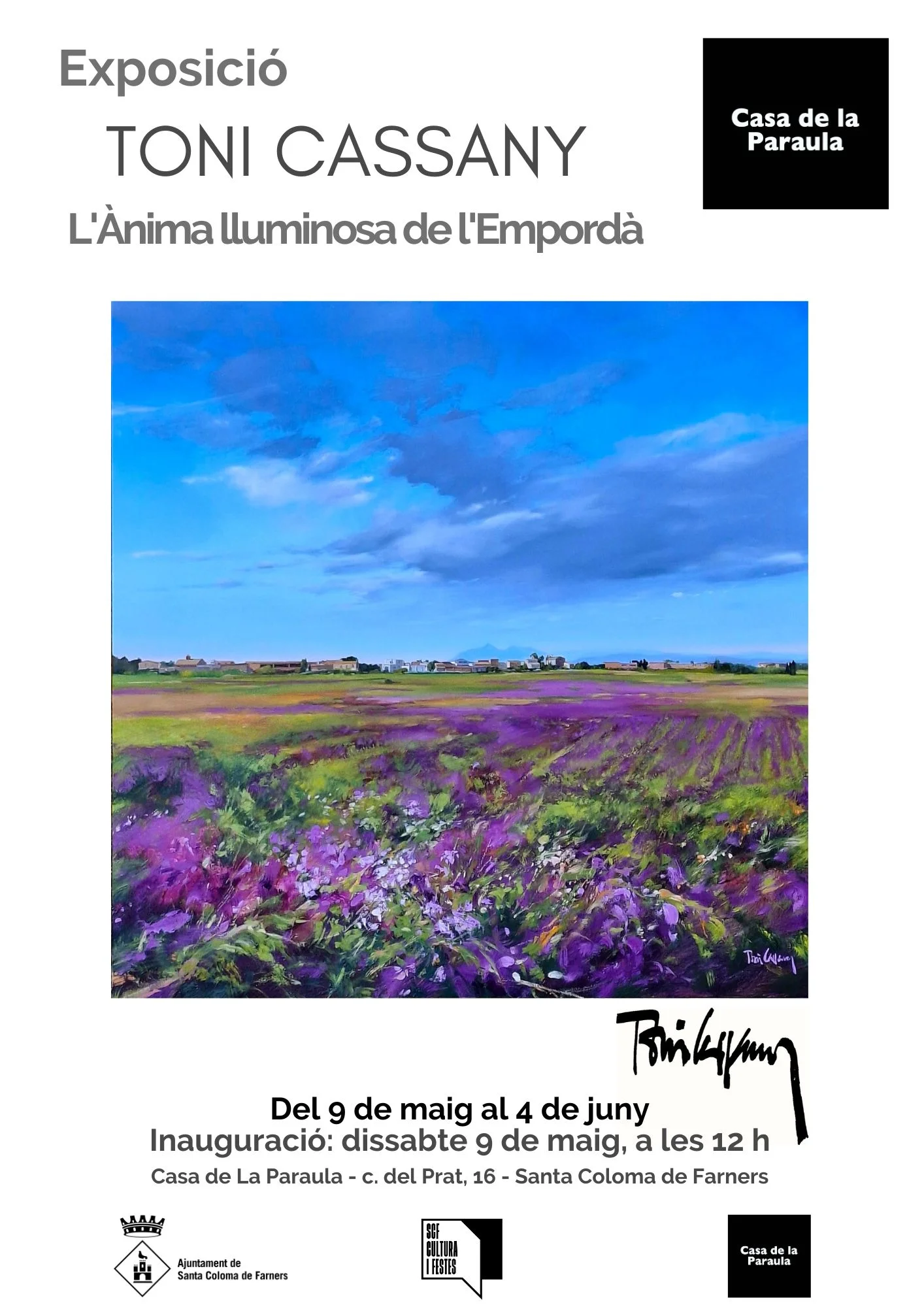Cartell exposició Toni Cassany | © Regidoria de Cultura
