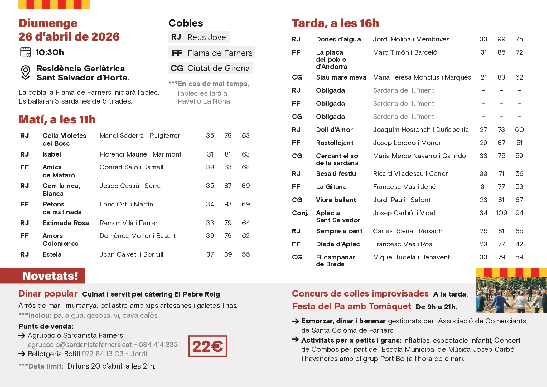 Díptic pàgina 2 | © Agrupació Sardanista