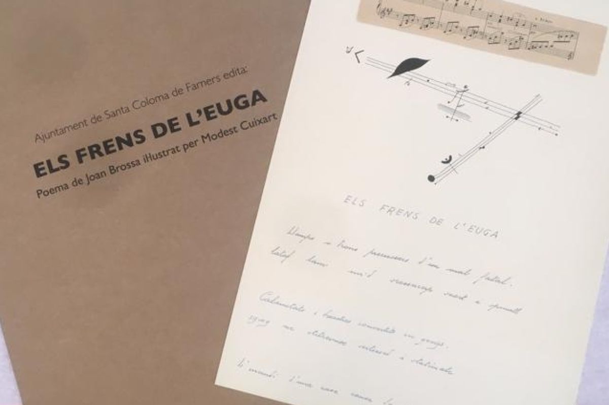 Els frens de l'Euga, de Joan Brossa, i il·lustracions de Modes Cuixart | © Ajuntament de Santa Coloma de Farners Els frens de l'Euga, de Joan Brossa, i il·lustracions de Modes Cuixart | © Ajuntament de Santa Coloma de Farners