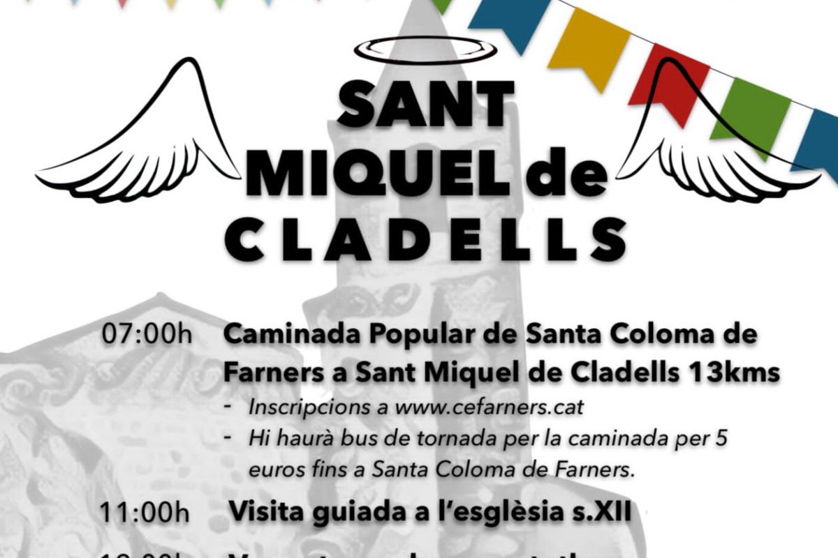 Cartell de la Festa Major 2023 Sant Miquel de Cladells Cartell amb tota la programació de la Festa Major de Sant Miquel de Cladells 2023
