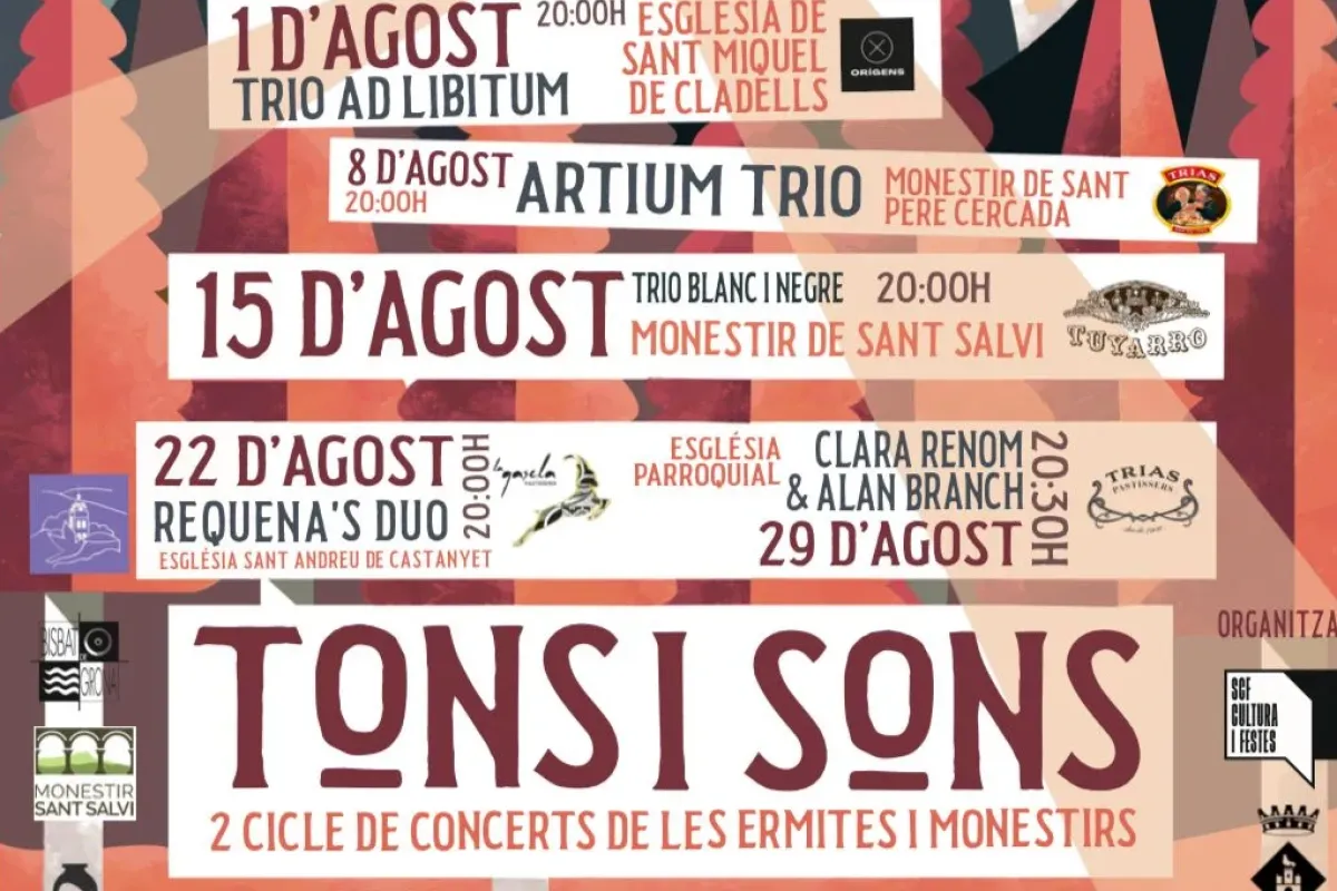 Tons i Sons. 2 Cicle de Concerts de les Ermites i Monestirs Tons i Sons. 2 Cicle de Concerts de les Ermites i Monestirs